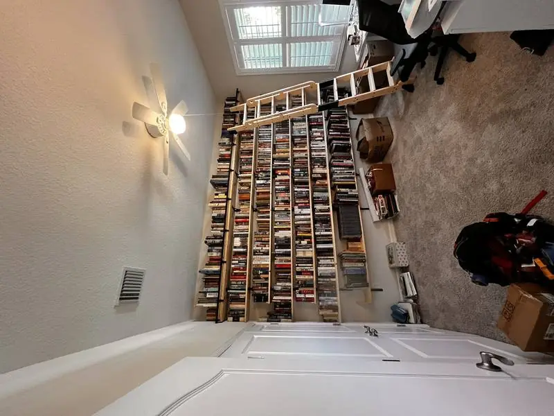Library Wall & Ladder - Carpentry project by Tampa Handyman