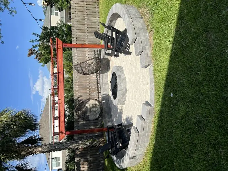 Fire Pit & Pergola Build - Deck & Patio project by Tampa Handyman